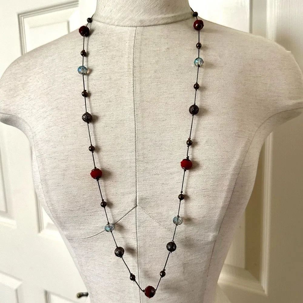 Charming Charlie long beaded necklace